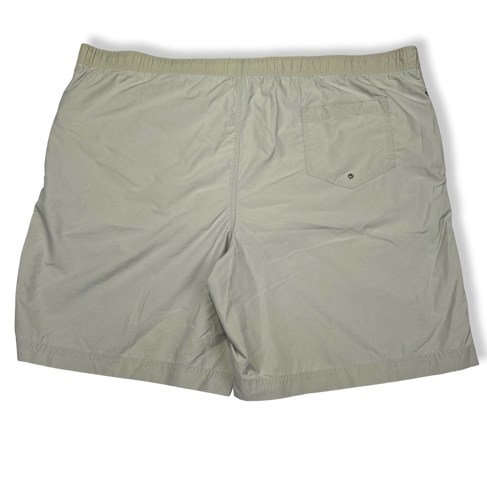 Vintage Polo Sport Ralph Lauren Mens XXL Tan Nylon Swim Trunks USA Flag Logo - Picture 6 of 8